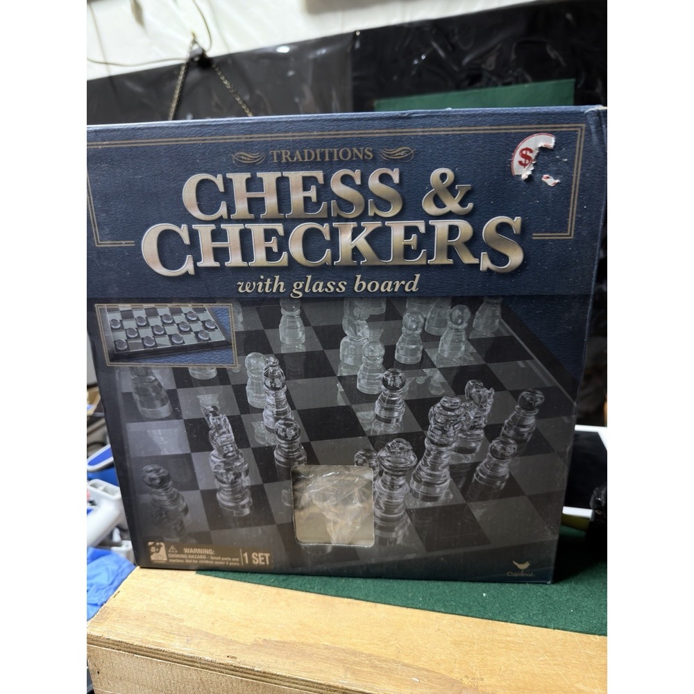 Spin Master Clear Chess and Checkers‎ Set Gameboard - 6059022